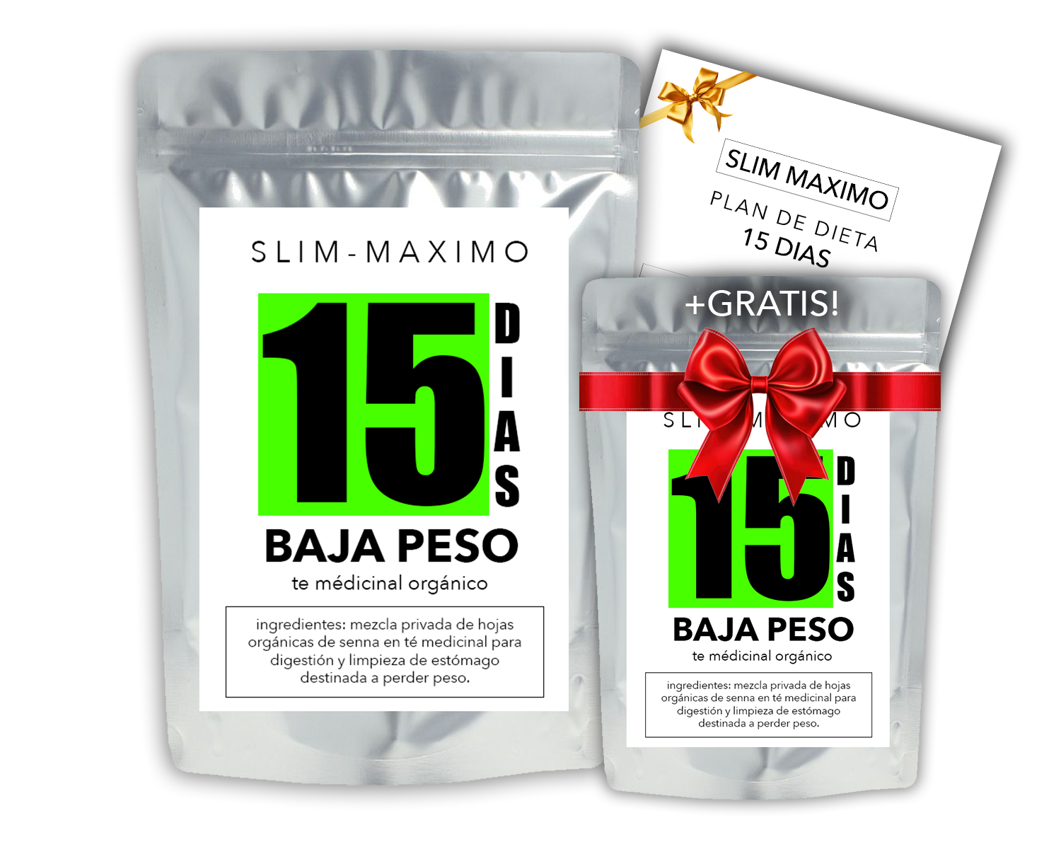 Baja Peso Té + 1 Té y Dieta Gratis!